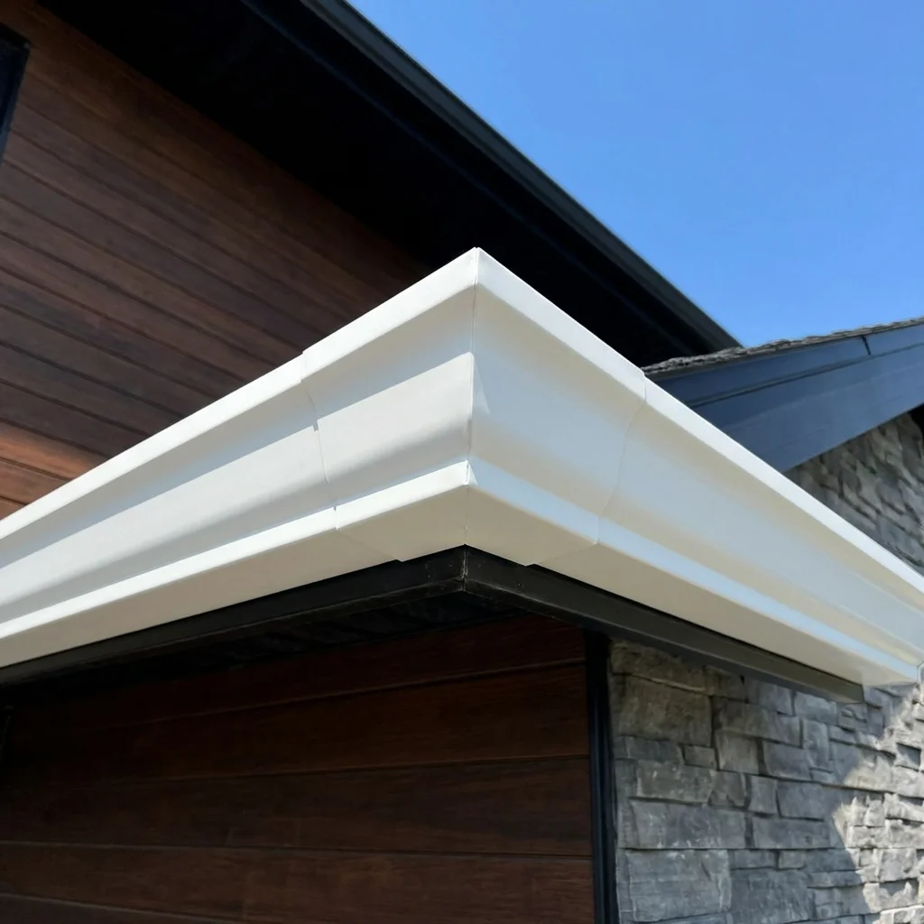 Seamless gutter installation